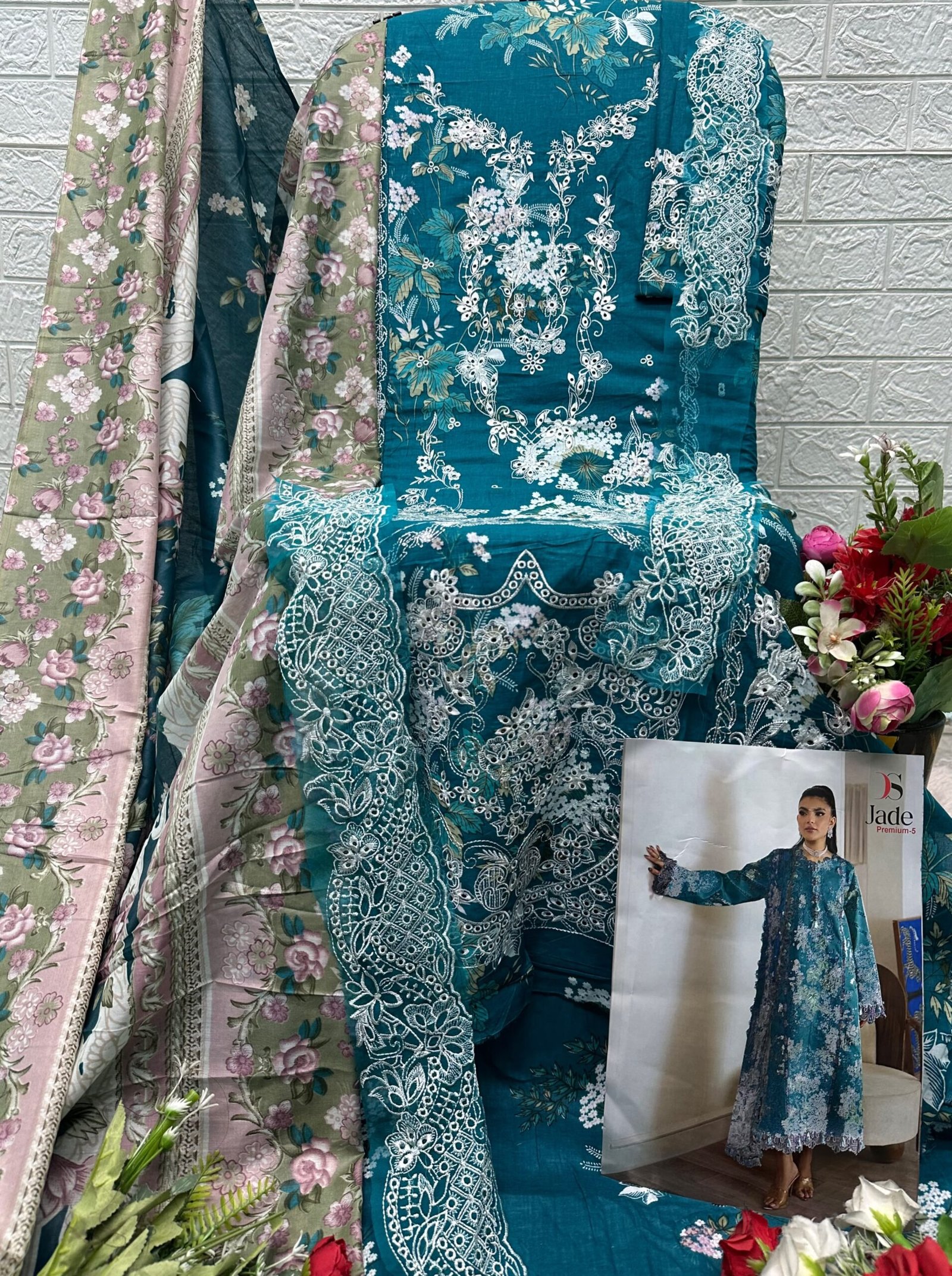 JADE PREMIUM 5 DEEPSY SUITS (cotton Dupatta) - Image 5