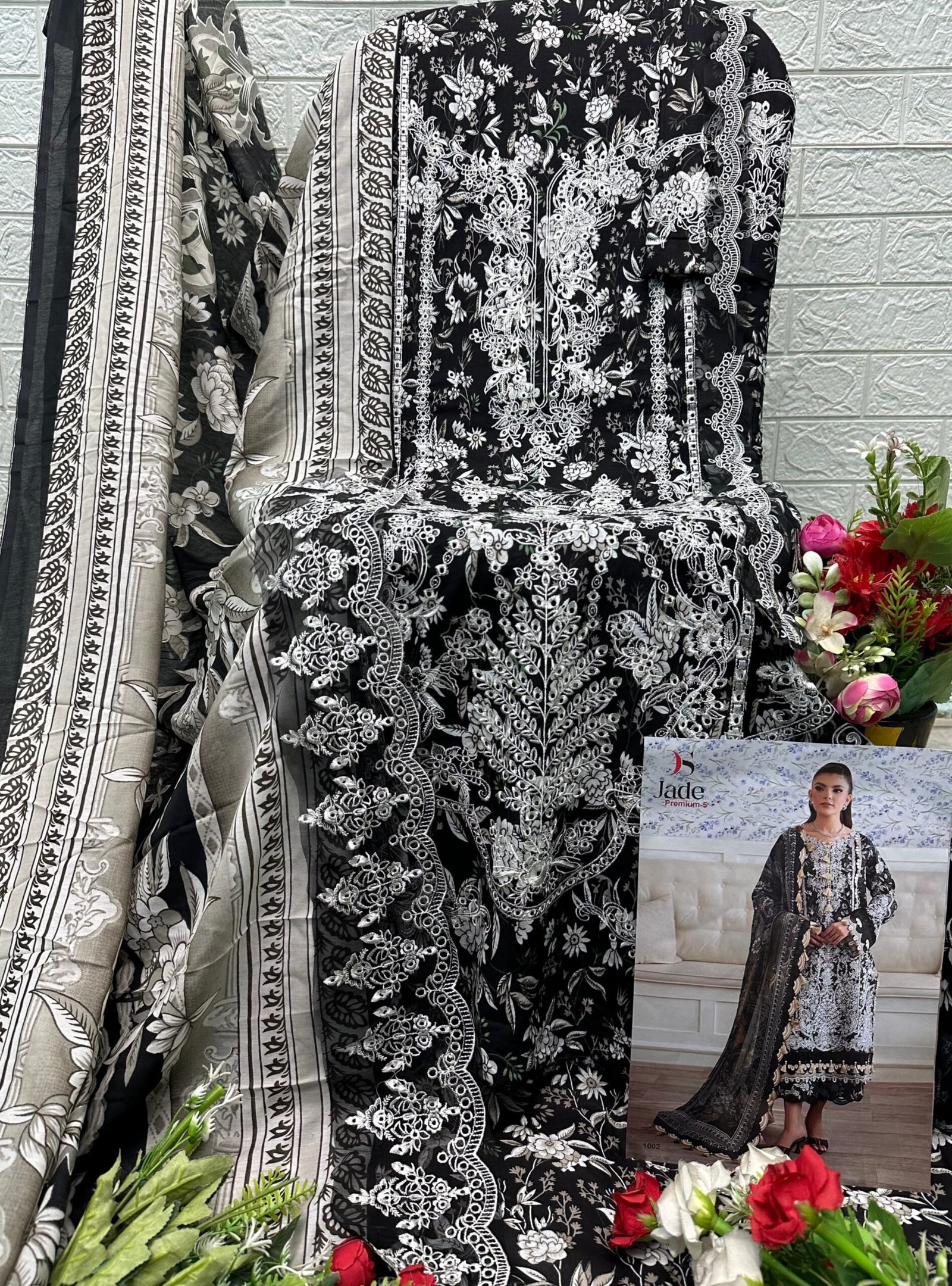 JADE PREMIUM 5 DEEPSY SUITS (cotton Dupatta) - Image 6