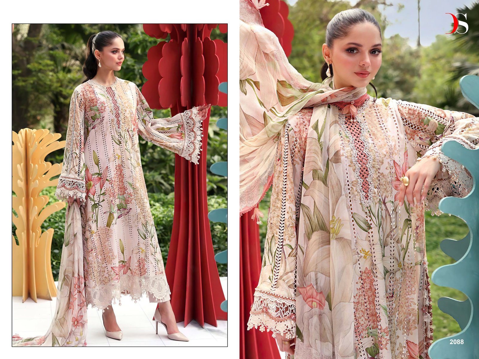 MARIA B MPRINT 25-7 NX BY DEEPSY SUITS (Chiffon Dupatta) - Image 11