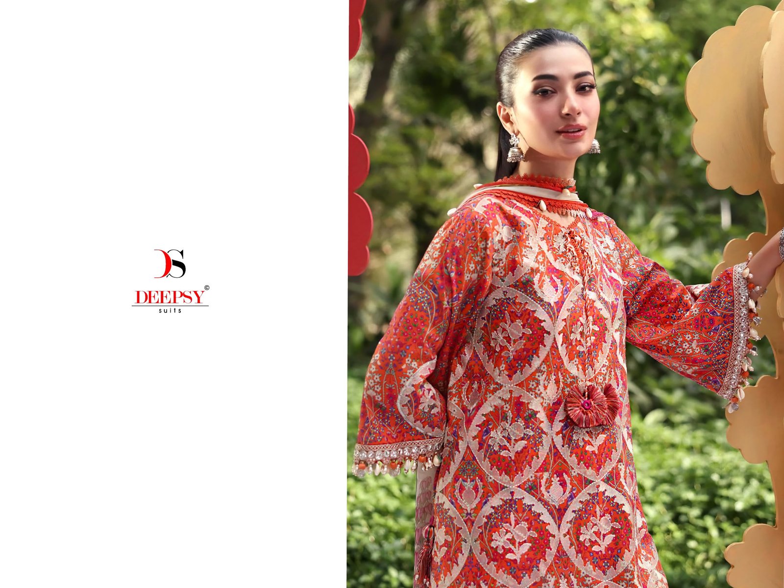 MARIA B MPRINT 25-7 NX BY DEEPSY SUITS (Chiffon Dupatta) - Image 12