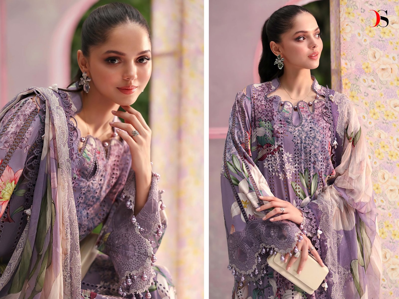 MARIA B MPRINT 25-7 NX BY DEEPSY SUITS (Chiffon Dupatta) - Image 6