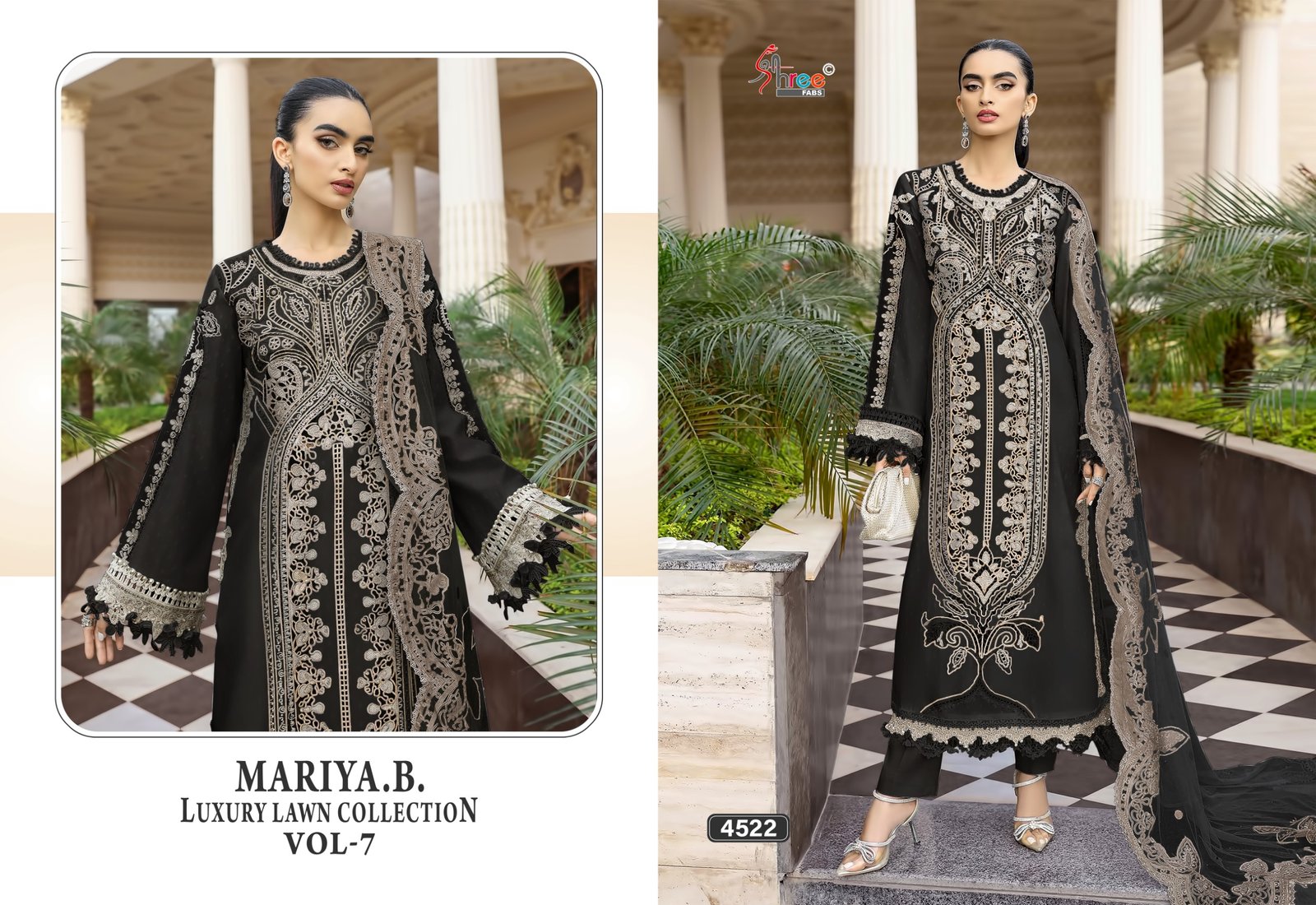 MARIYA B LUXURY LAWN COLLECTION VOL 7 SHREE (Cotton Dupatta) - Image 3