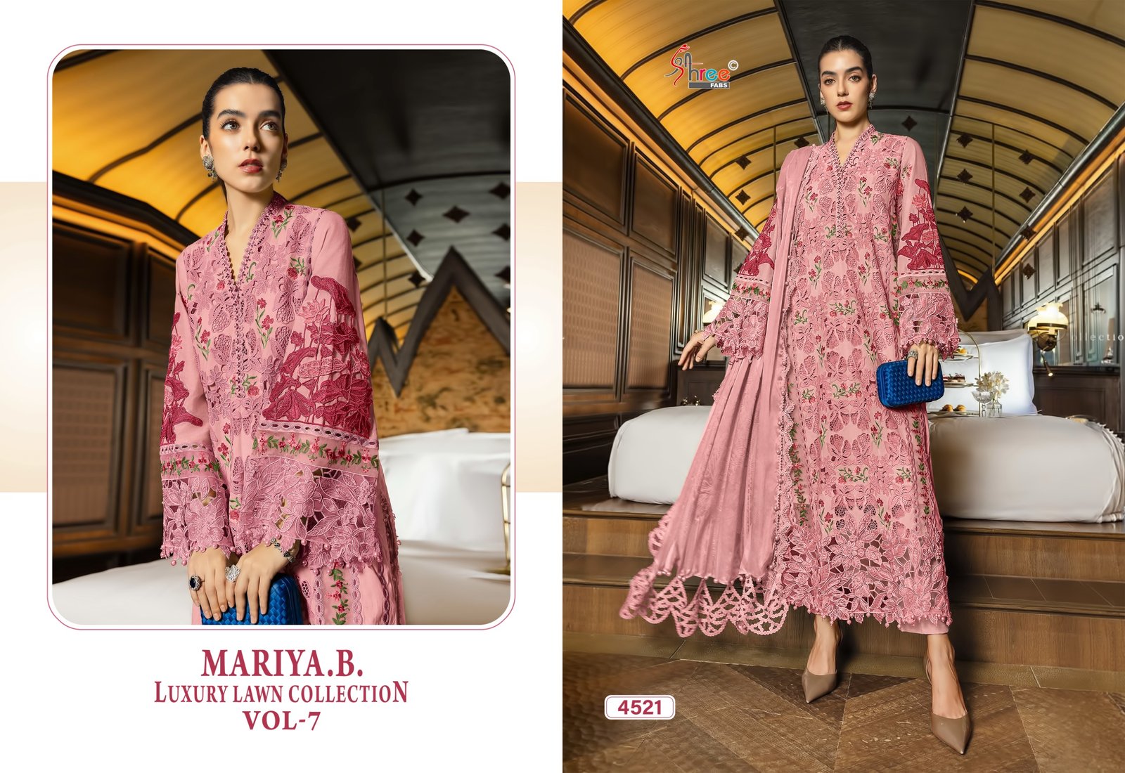 MARIYA B LUXURY LAWN COLLECTION VOL 7 SHREE (Cotton Dupatta) - Image 4