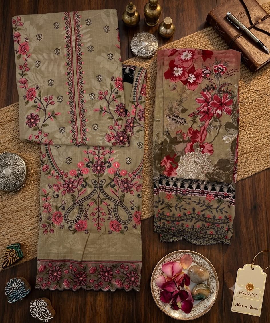 NOOR-E-ZARA HANIYA (Cotton Dupatta) - Image 8