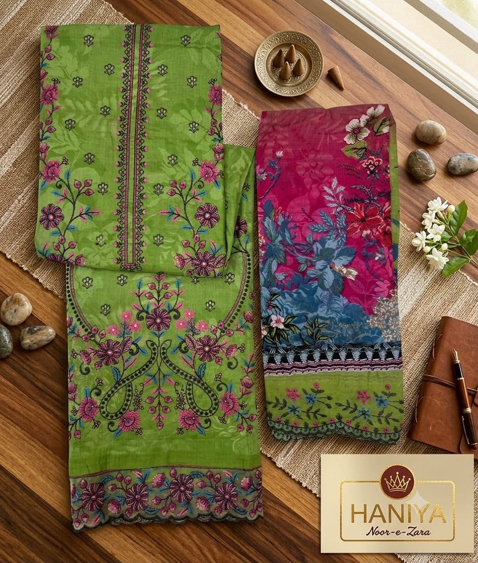 NOOR-E-ZARA HANIYA (Cotton Dupatta) - Image 9