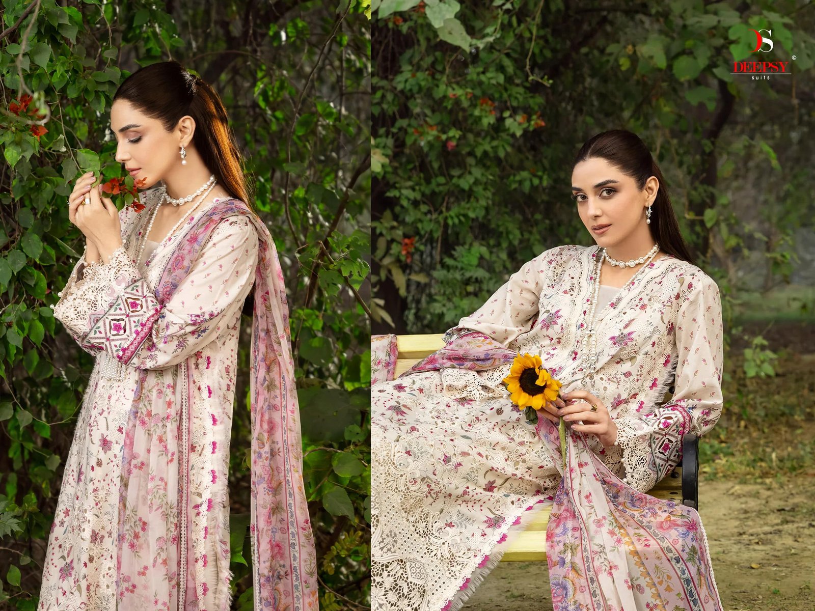 ELAF CHIKANKARI 2 BY DEEPSY SUITS (Chiffon Dupatta) - Image 10