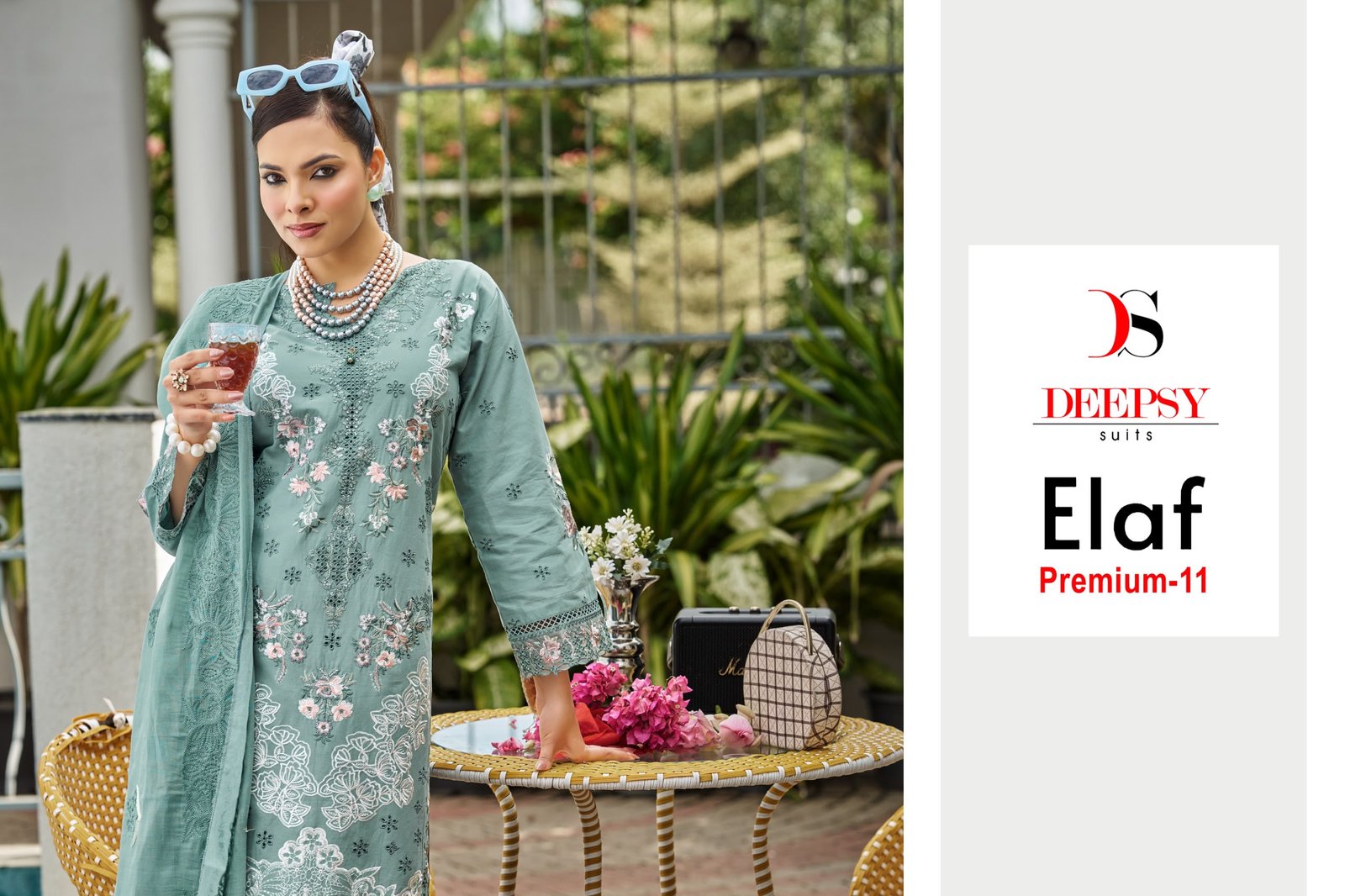 ELAF PREMIUM 11 LUXURY LAWN BY DEEPSY SUITS (Cotton Dupatta) - Image 4