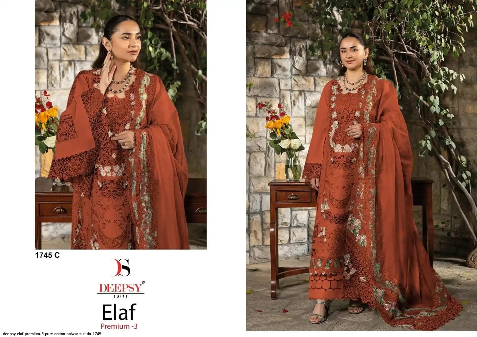 ELAF PREMIUM 3 LUXURY LAWN BY DEEPSY SUITS 1745 (Cotton Dupatta) - Image 4
