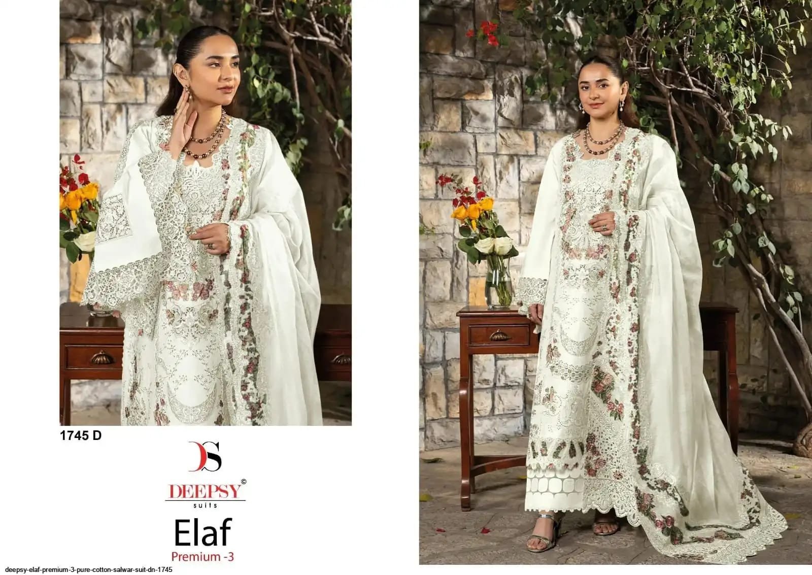 ELAF PREMIUM 3 LUXURY LAWN BY DEEPSY SUITS 1745 (Cotton Dupatta) - Image 5