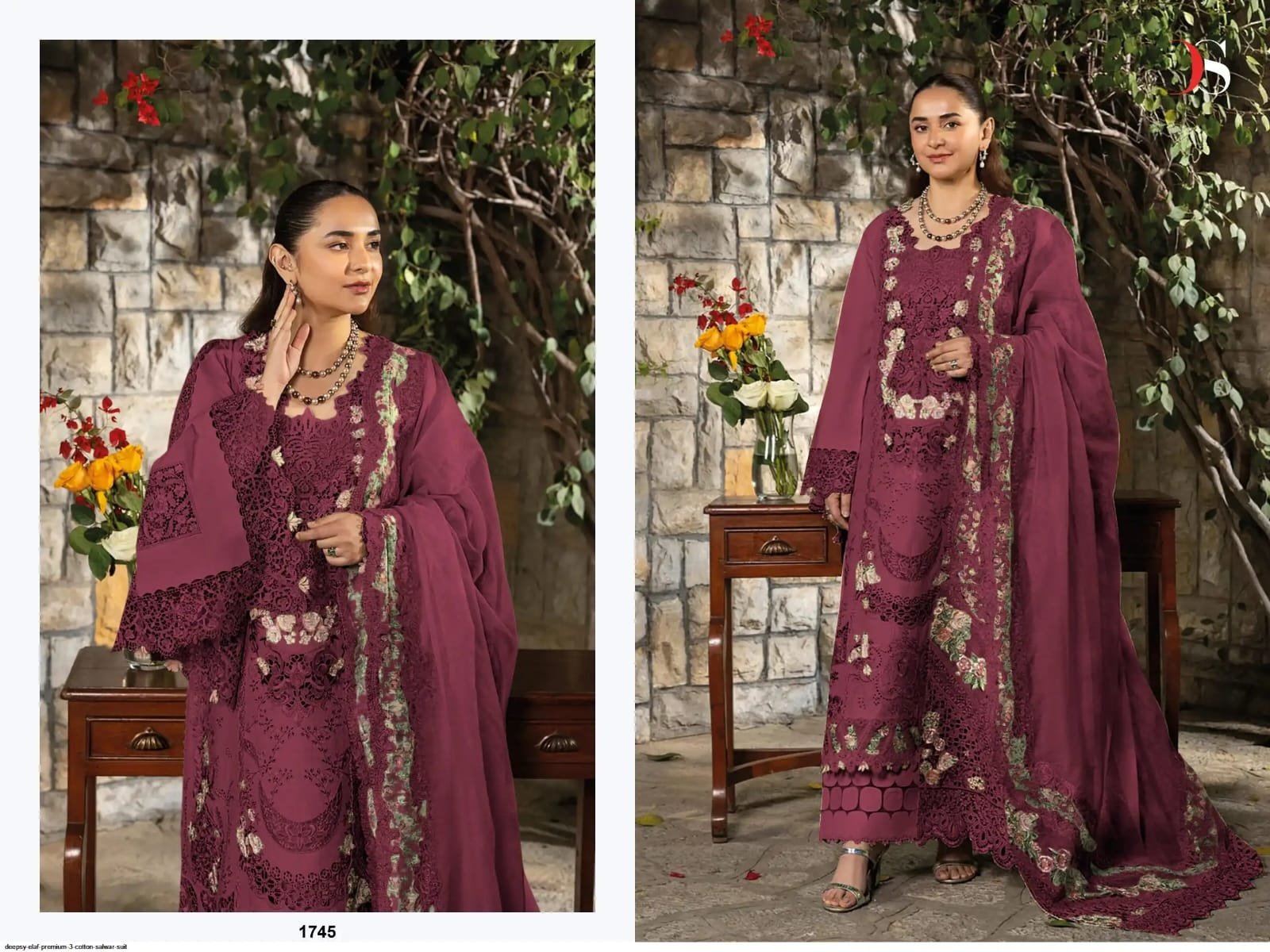 ELAF PREMIUM 3 LUXURY LAWN BY DEEPSY SUITS 1745 (Cotton Dupatta) - Image 7