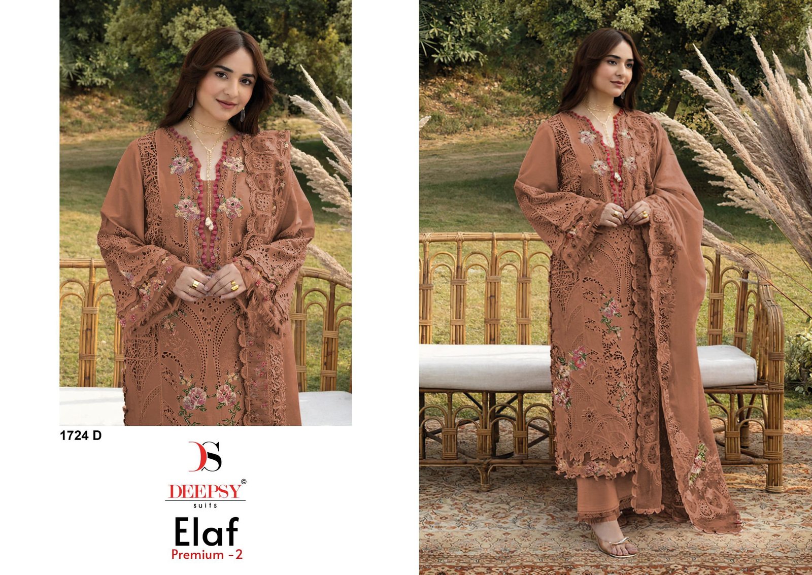 ELAF PREMIUM LUXURY LAWN BY DEEPSY SUITS 1724 ABCDE (Cotton Dupatta) - Image 3