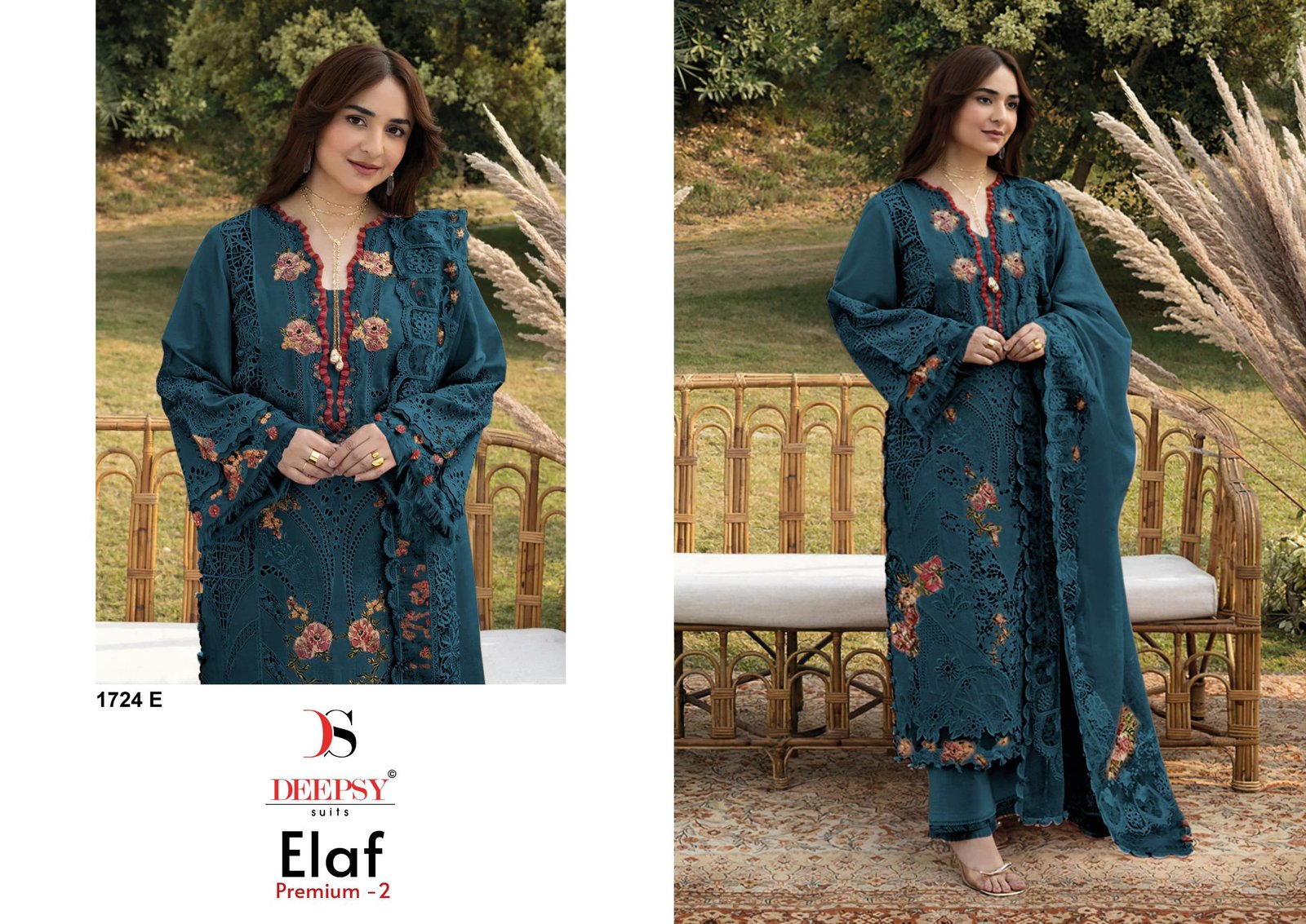ELAF PREMIUM LUXURY LAWN BY DEEPSY SUITS 1724 ABCDE (Cotton Dupatta) - Image 4