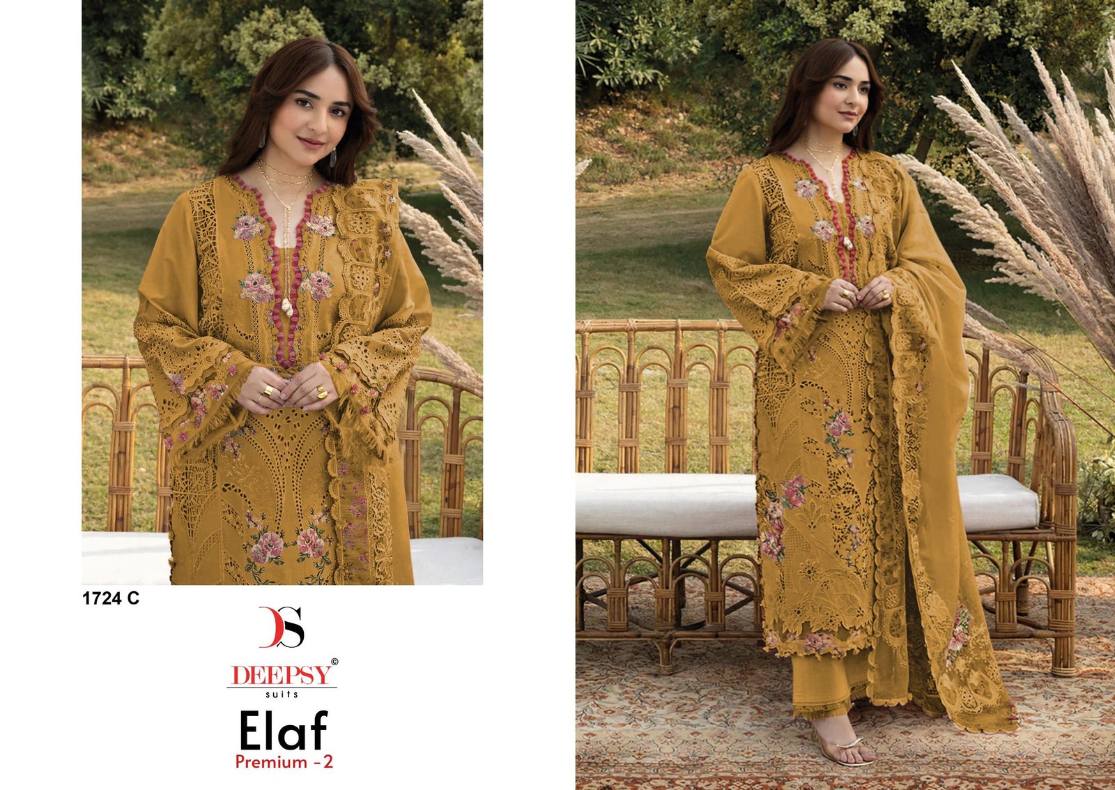 ELAF PREMIUM LUXURY LAWN BY DEEPSY SUITS 1724 ABCDE (Cotton Dupatta) - Image 5