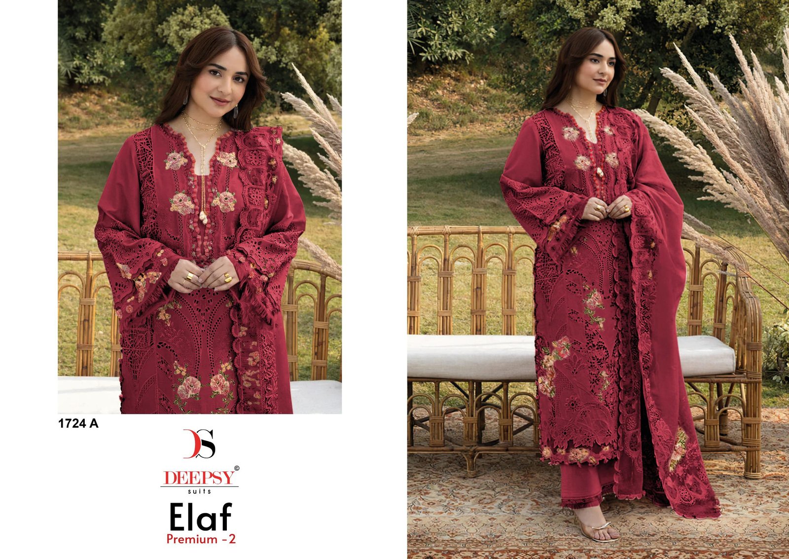 ELAF PREMIUM LUXURY LAWN BY DEEPSY SUITS 1724 ABCDE (Cotton Dupatta) - Image 6