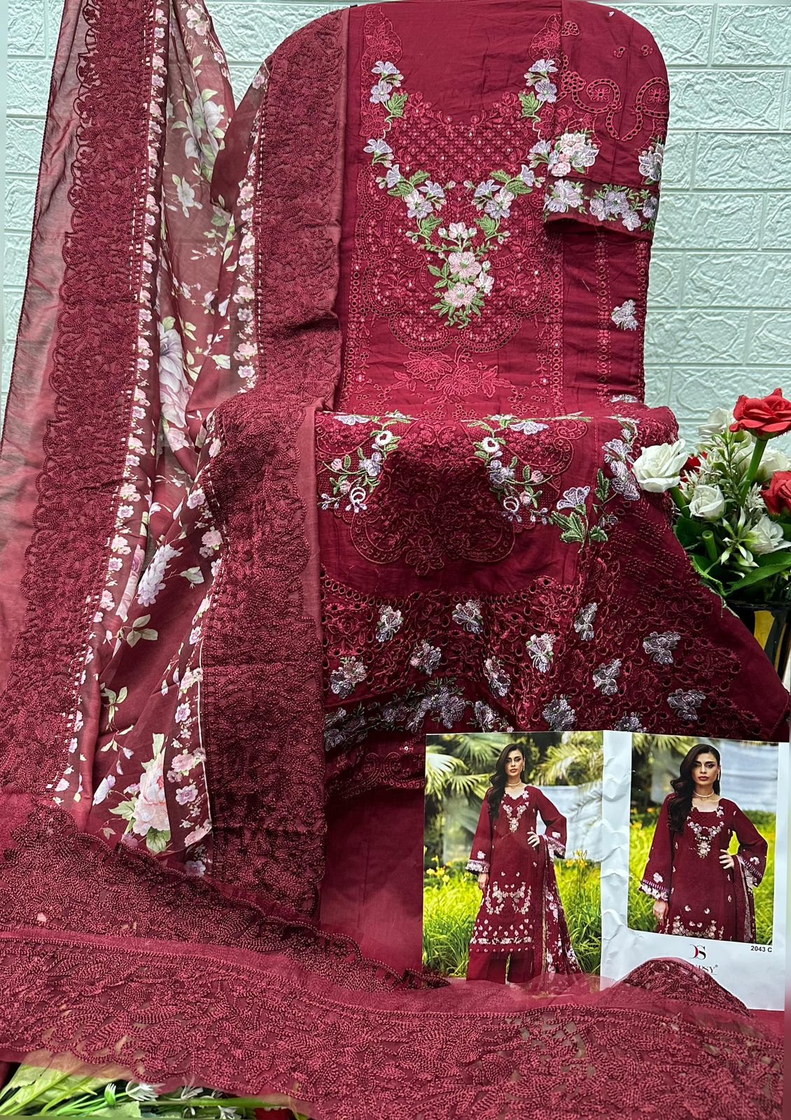ELAF PREMIUM LUXURY LAWN BY DEEPSY SUITS 2043 ABCD