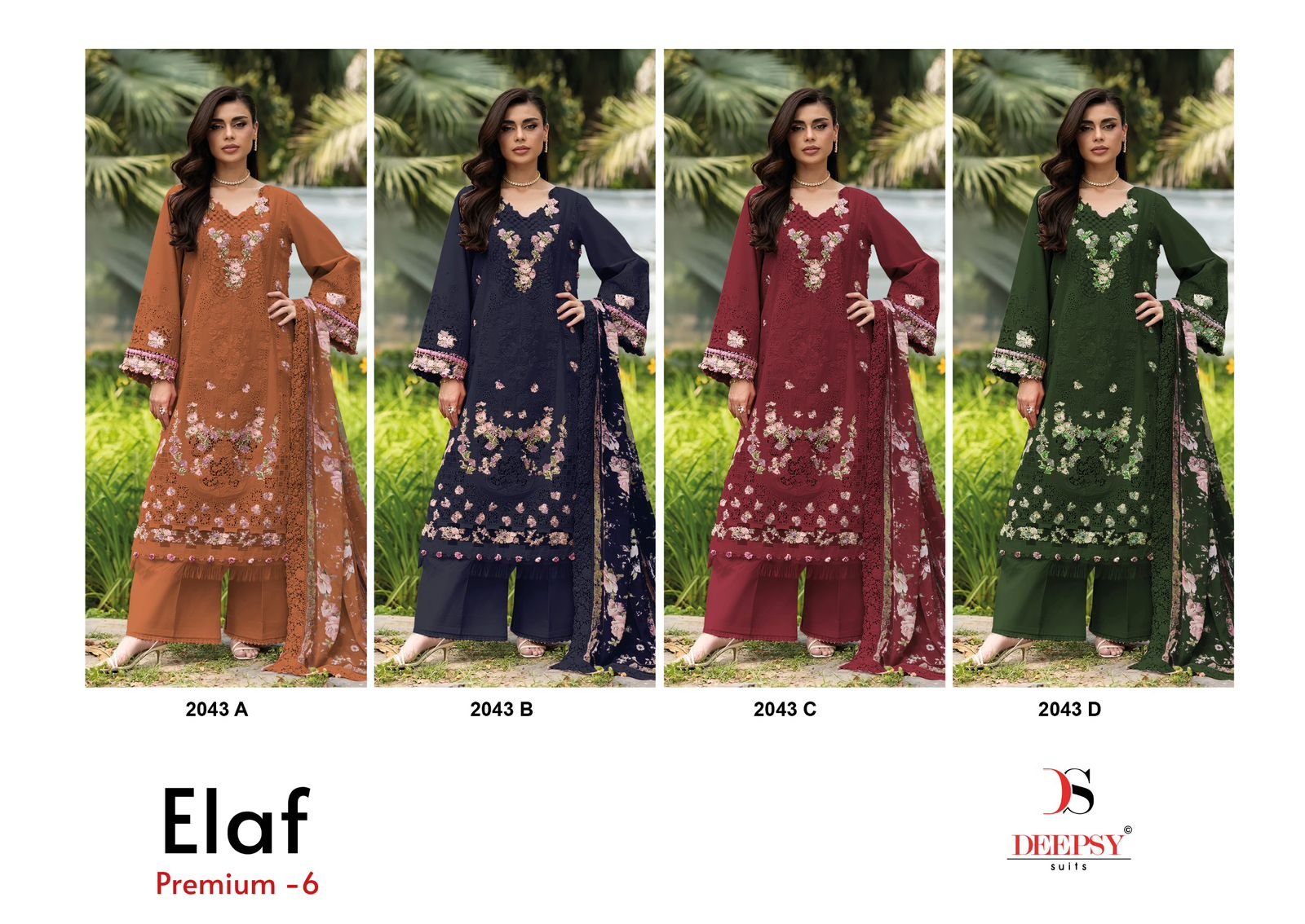 ELAF PREMIUM LUXURY LAWN BY DEEPSY SUITS 2043 ABCD