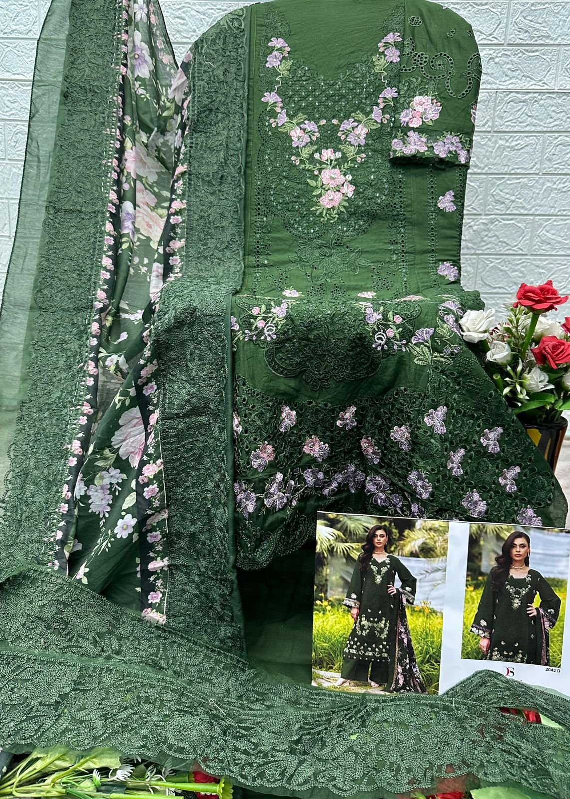 ELAF PREMIUM LUXURY LAWN BY DEEPSY SUITS 2043 ABCD (Cotton Dupatta) - Image 5