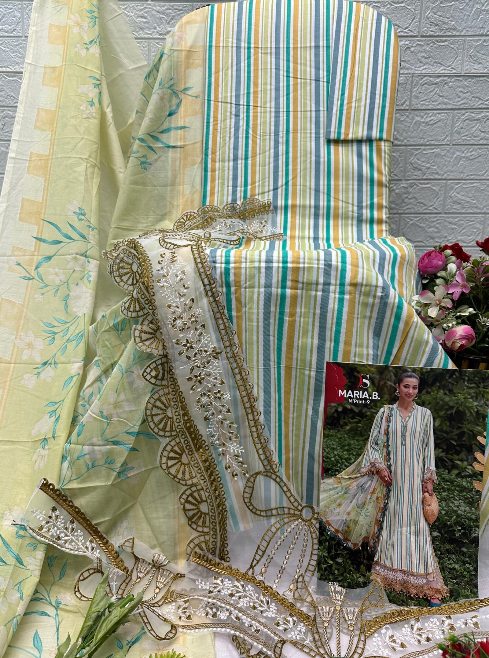 MARIA B MPRINT 9 BY DEEPSY SUITS (Cotton Dupatta) - Image 6