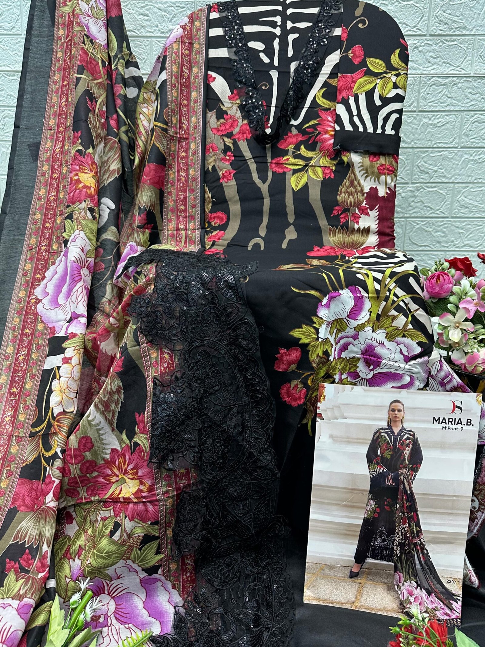 MARIA B MPRINT 9 BY DEEPSY SUITS (Cotton Dupatta) - Image 7