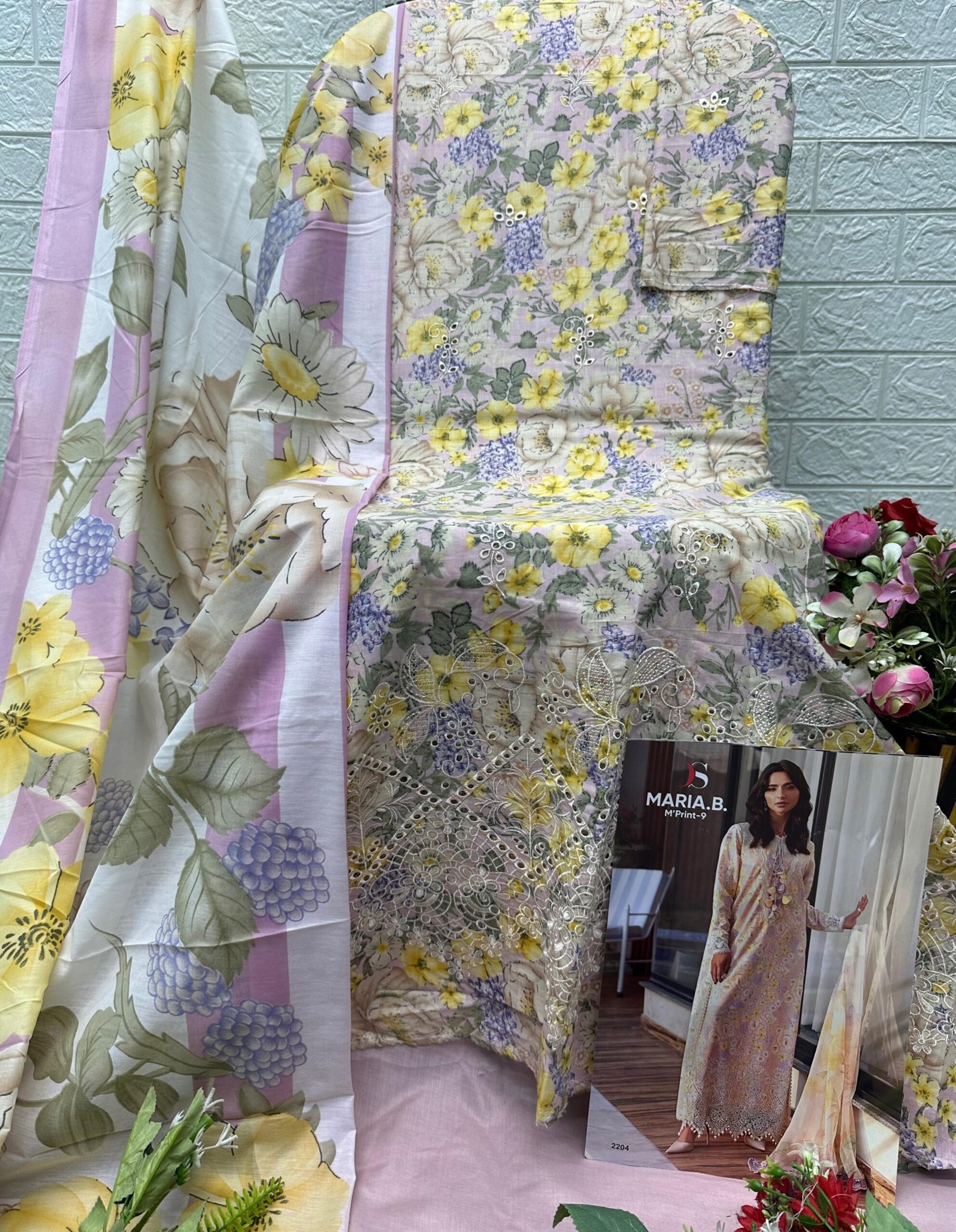 MARIA B MPRINT 9 BY DEEPSY SUITS (Cotton Dupatta) - Image 8