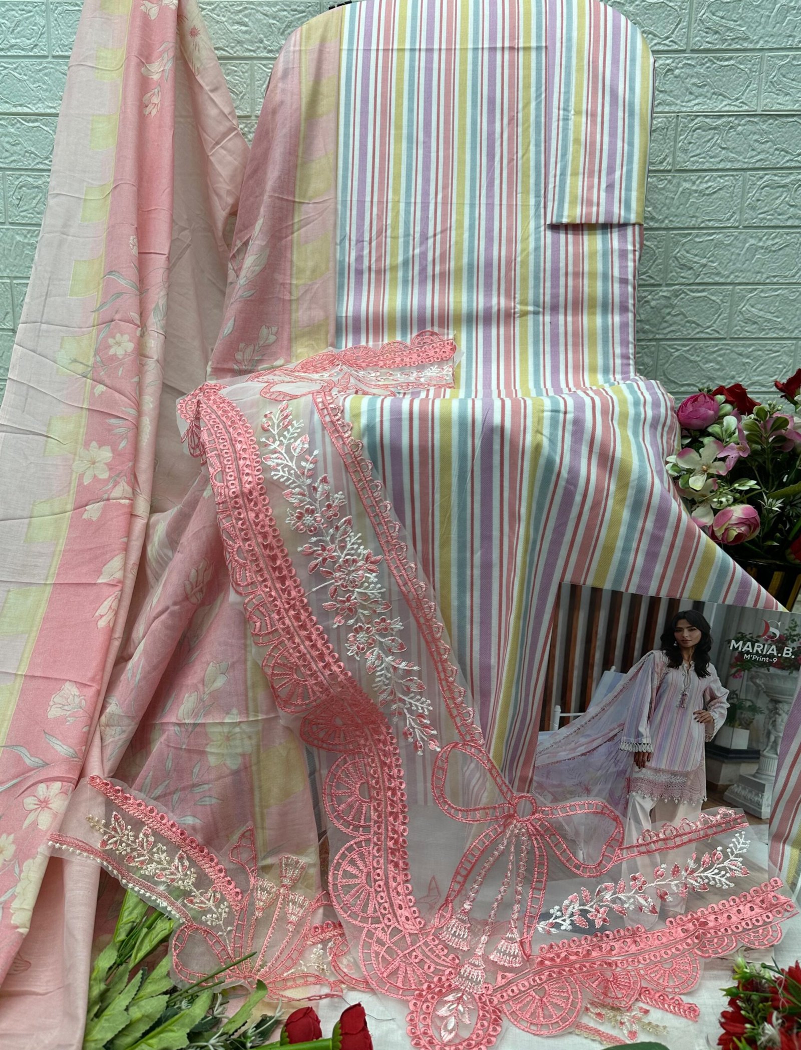 MARIA B MPRINT 9 BY DEEPSY SUITS (Cotton Dupatta) - Image 9