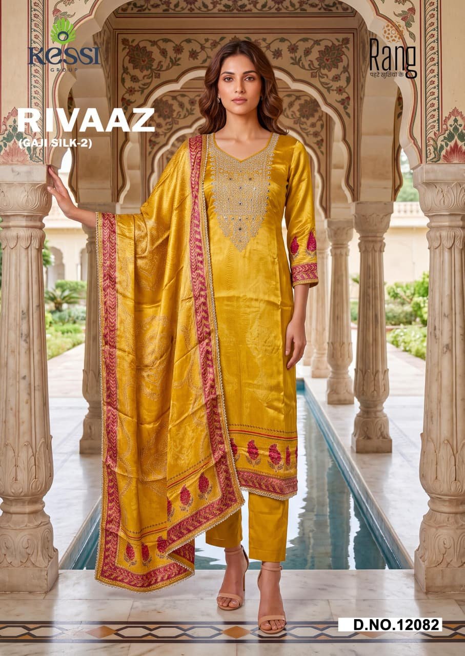 RIVAAZ GAJI SILK 2 RANG KESSI