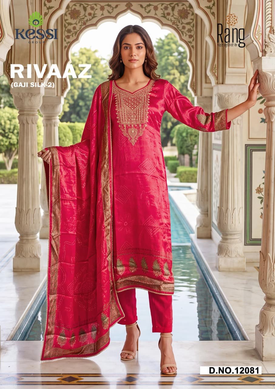 RIVAAZ GAJI SILK 2 RANG KESSI - Image 4