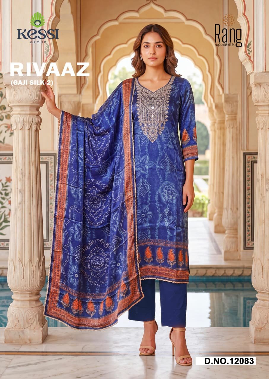 RIVAAZ GAJI SILK 2 RANG KESSI - Image 5