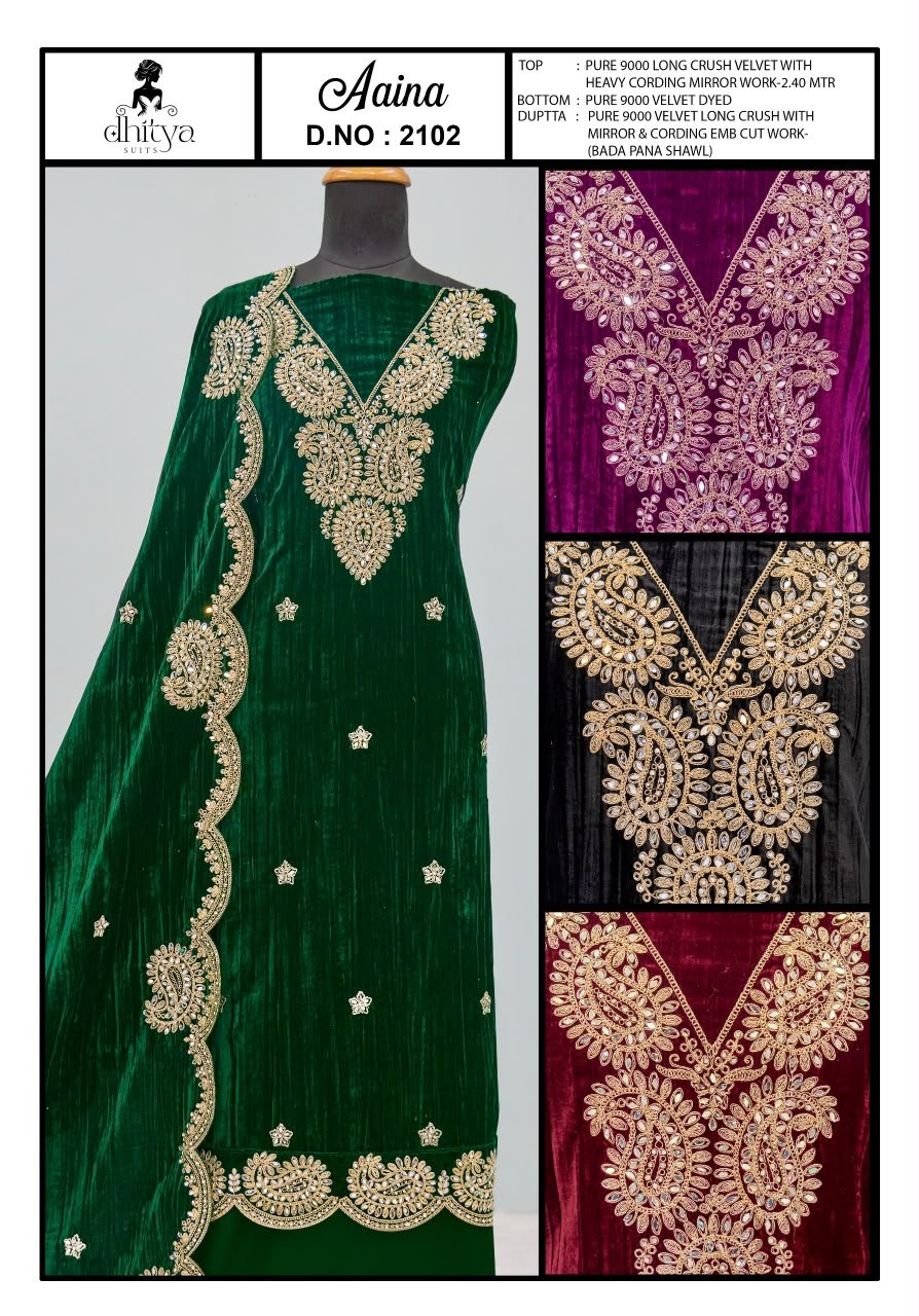 AAINA 2102 CHITYA SUIT (winter Collection) - Image 3