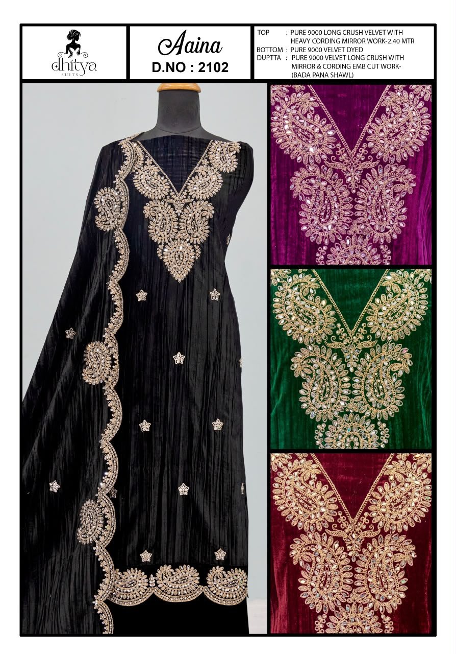 AAINA 2102 CHITYA SUIT (winter Collection) - Image 4