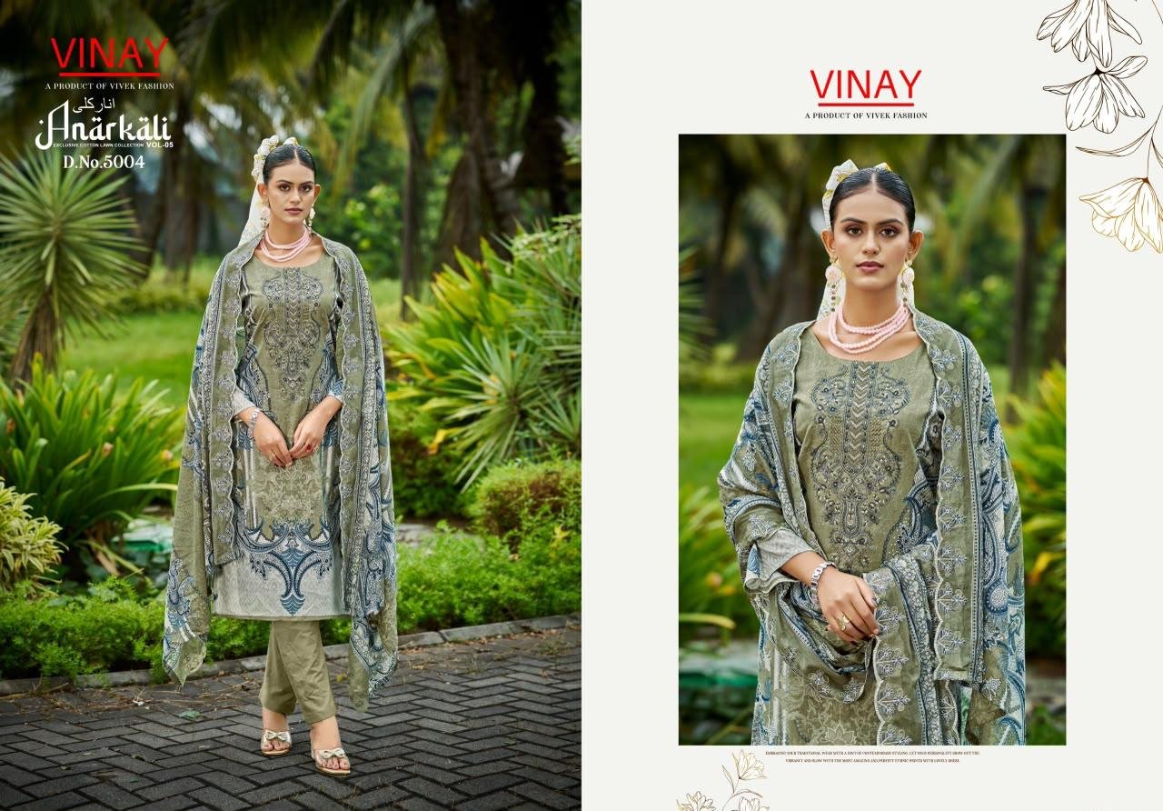 ANARKALI LAWN BY VINAY (Cotton Dupatta) - Image 9