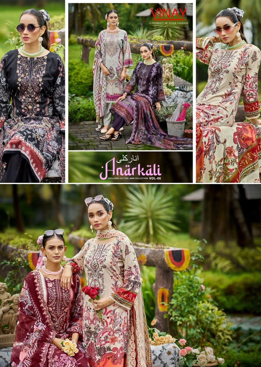 ANARKALI LAWN BY VINAY (Cotton Dupatta) - Image 23