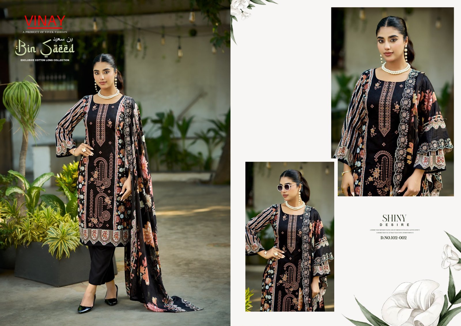 BIN SAEED LAWN VOL 2 VINAY (Cotton Dupatta) - Image 5