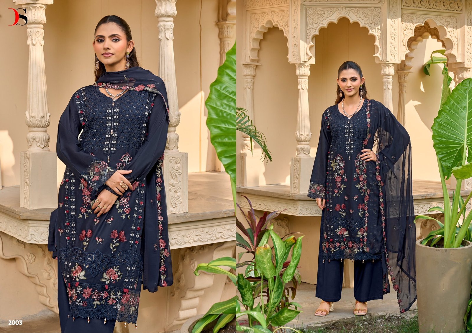 ELAF EXCLUSIVE 2 PAKISTANI LAWN DEEPSY SUITS (Cotton Dupatta) - Image 9