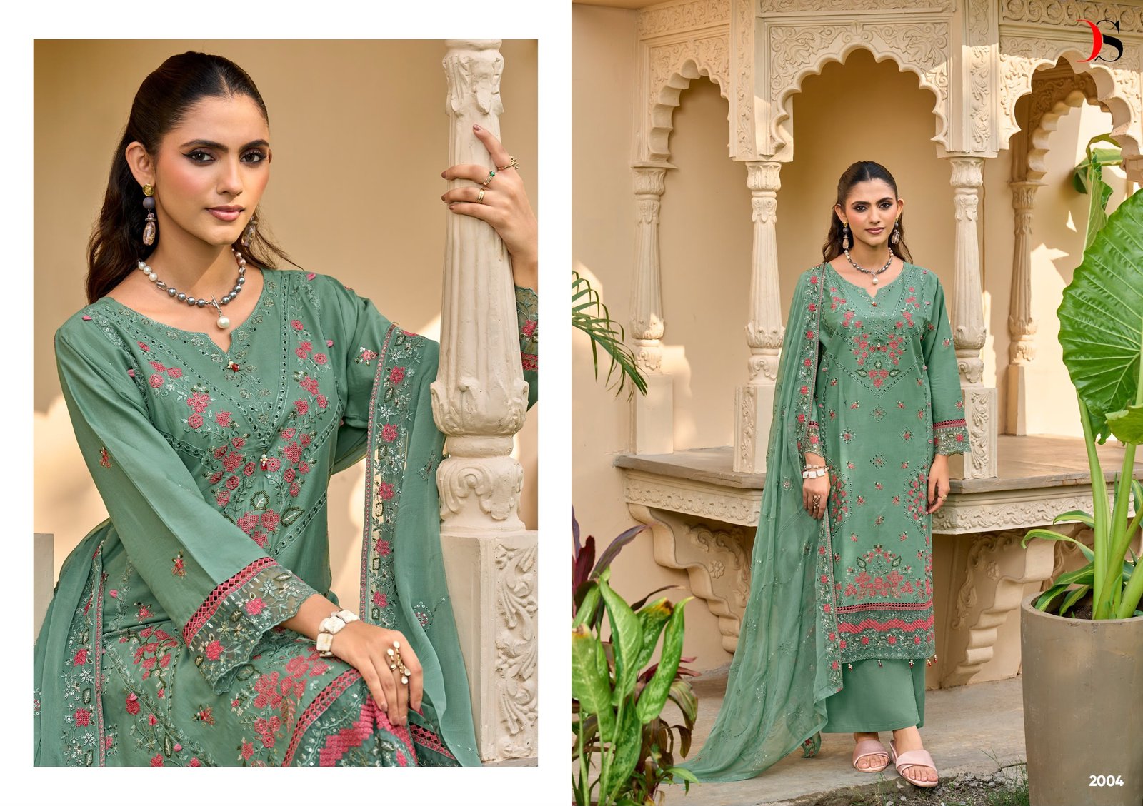 ELAF EXCLUSIVE 2 PAKISTANI LAWN DEEPSY SUITS (Cotton Dupatta) - Image 10