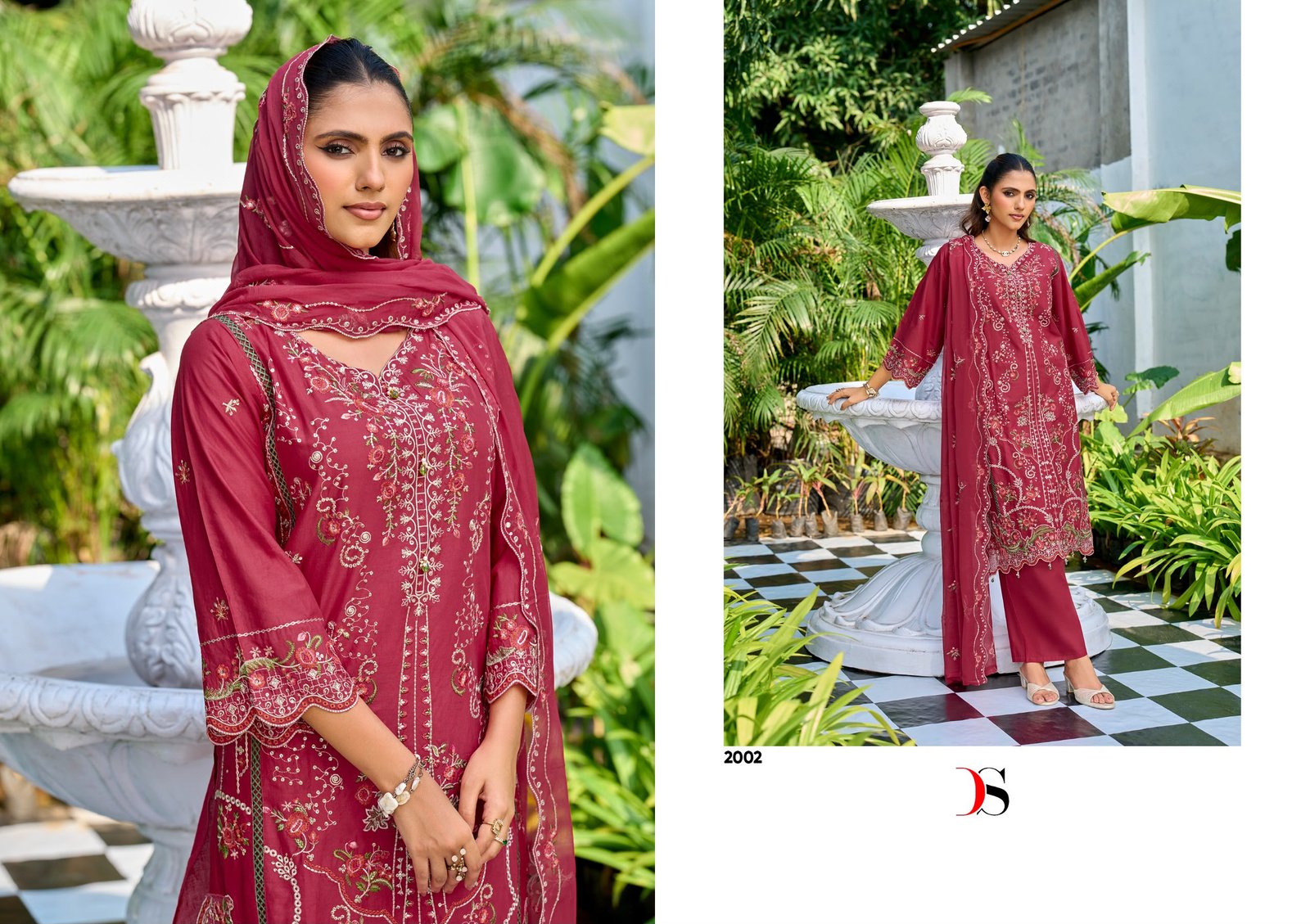 ELAF EXCLUSIVE 2 PAKISTANI LAWN DEEPSY SUITS (Cotton Dupatta) - Image 12