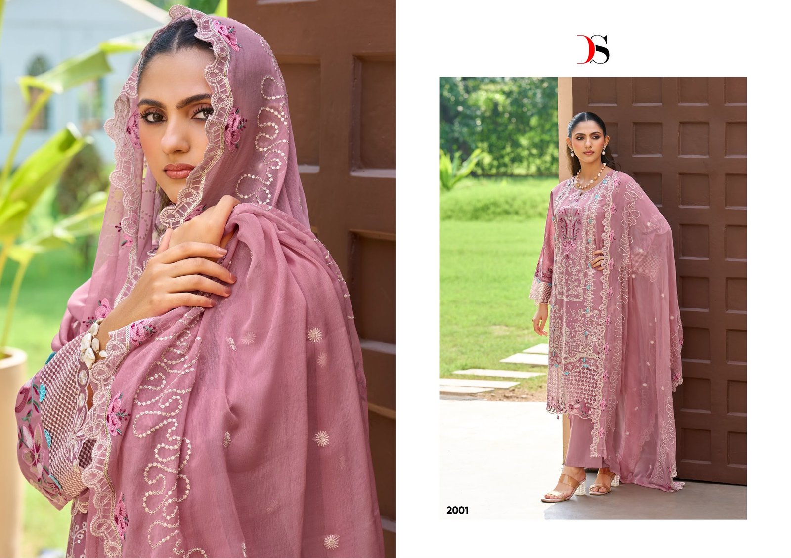 ELAF EXCLUSIVE 2 PAKISTANI LAWN DEEPSY SUITS (Cotton Dupatta) - Image 3