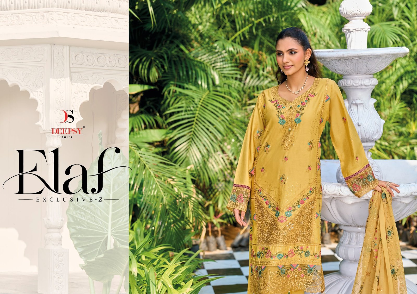 ELAF EXCLUSIVE 2 PAKISTANI LAWN DEEPSY SUITS (Cotton Dupatta) - Image 4