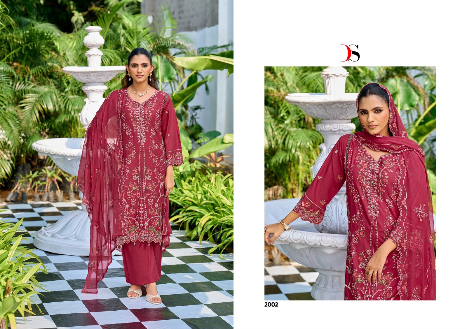 ELAF EXCLUSIVE 2 PAKISTANI LAWN DEEPSY SUITS (Cotton Dupatta) - Image 6