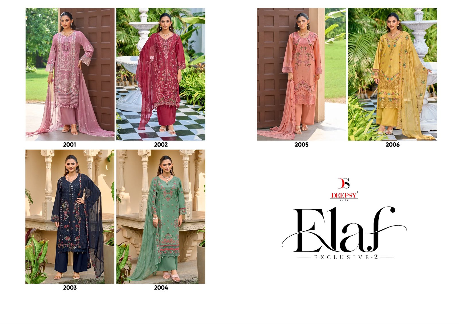 ELAF EXCLUSIVE 2 PAKISTANI LAWN DEEPSY SUITS (Cotton Dupatta) - Image 7