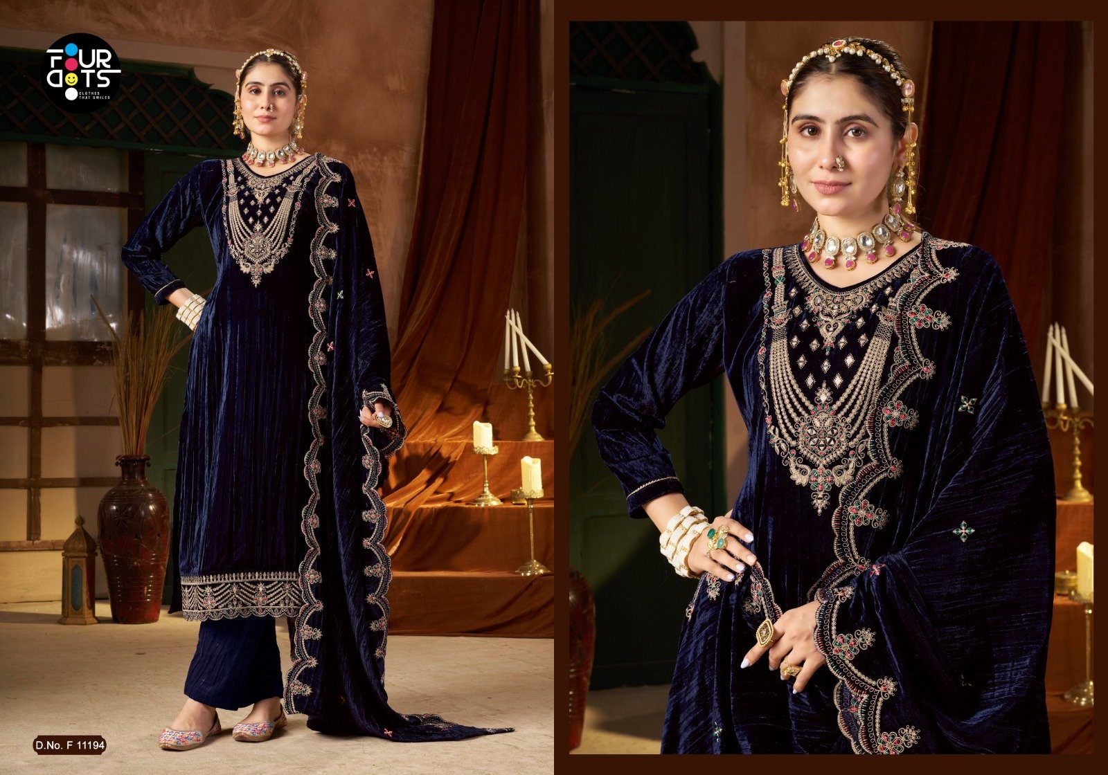 MAHARANI VELVET FOURDOTS (winter Collection) - Image 4