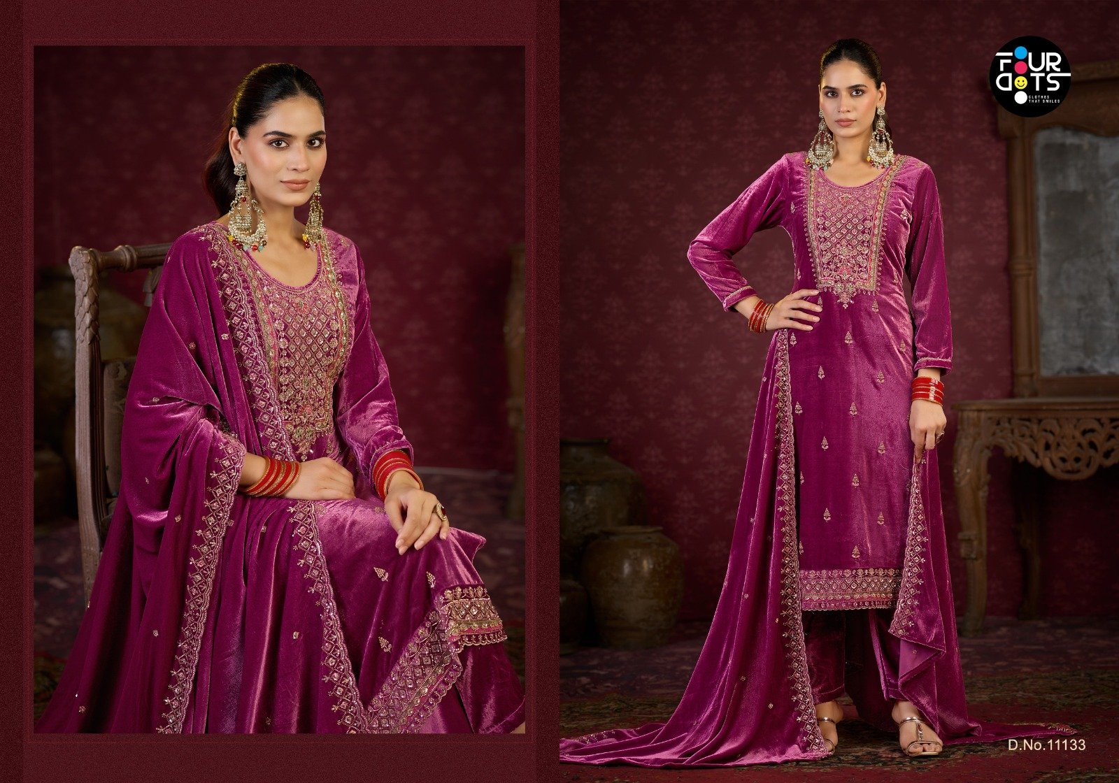 MARIEM VELVET FOURDOTS
