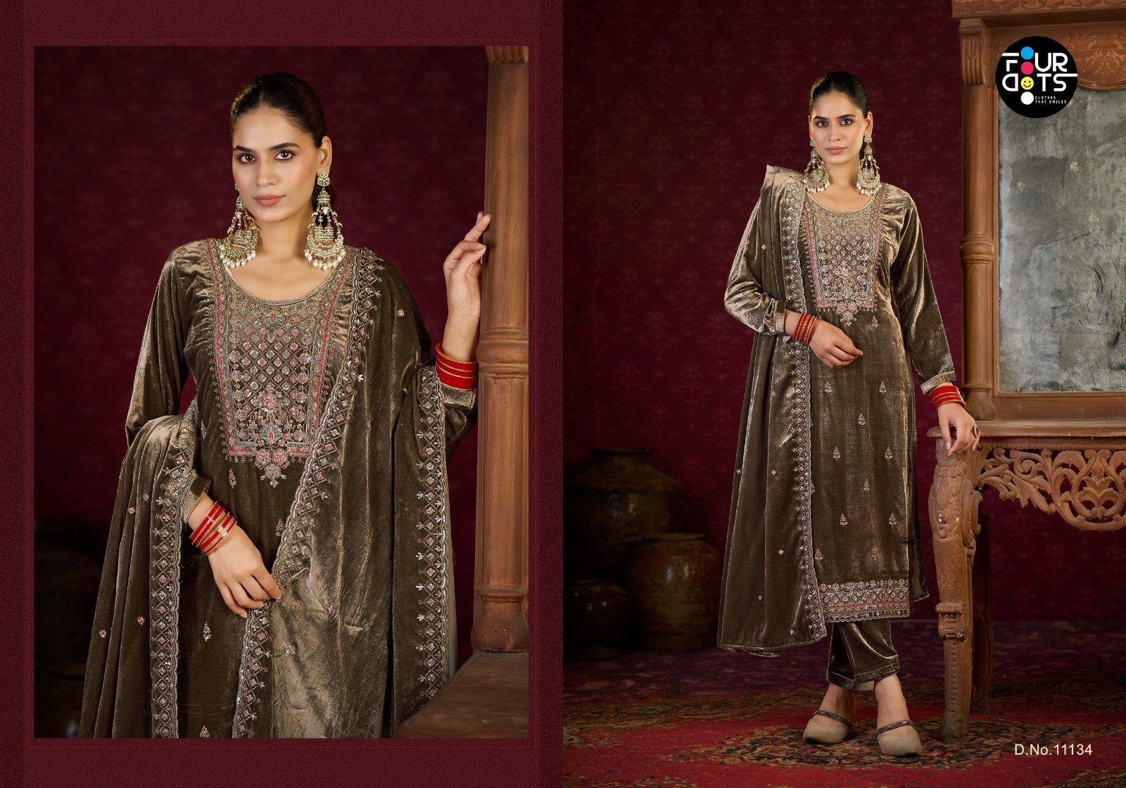 MARIEM VELVET FOURDOTS (winter Collection) - Image 3