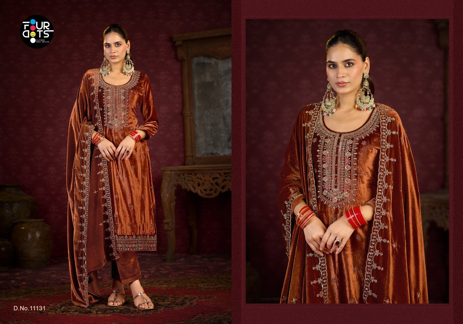 MARIEM VELVET FOURDOTS (winter Collection) - Image 4