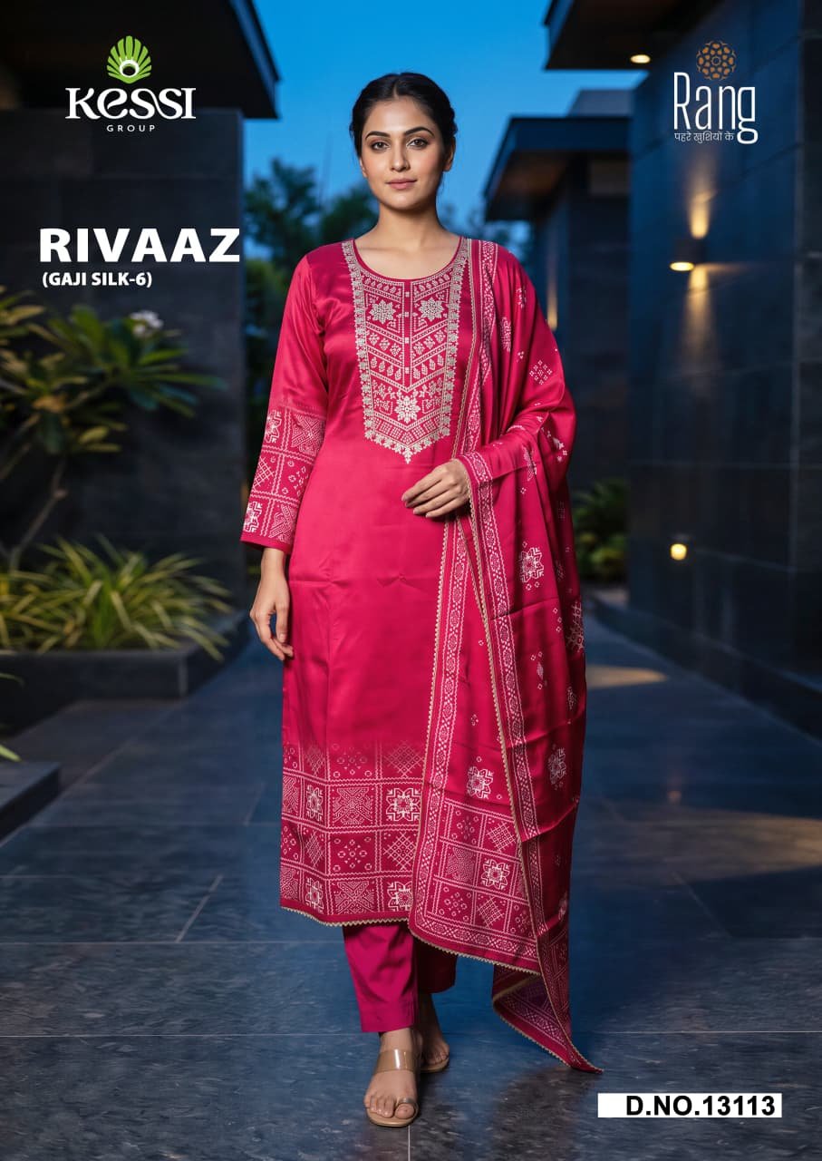 RIVAAZ GAJI SILK 6 RANG KESSI - Image 2