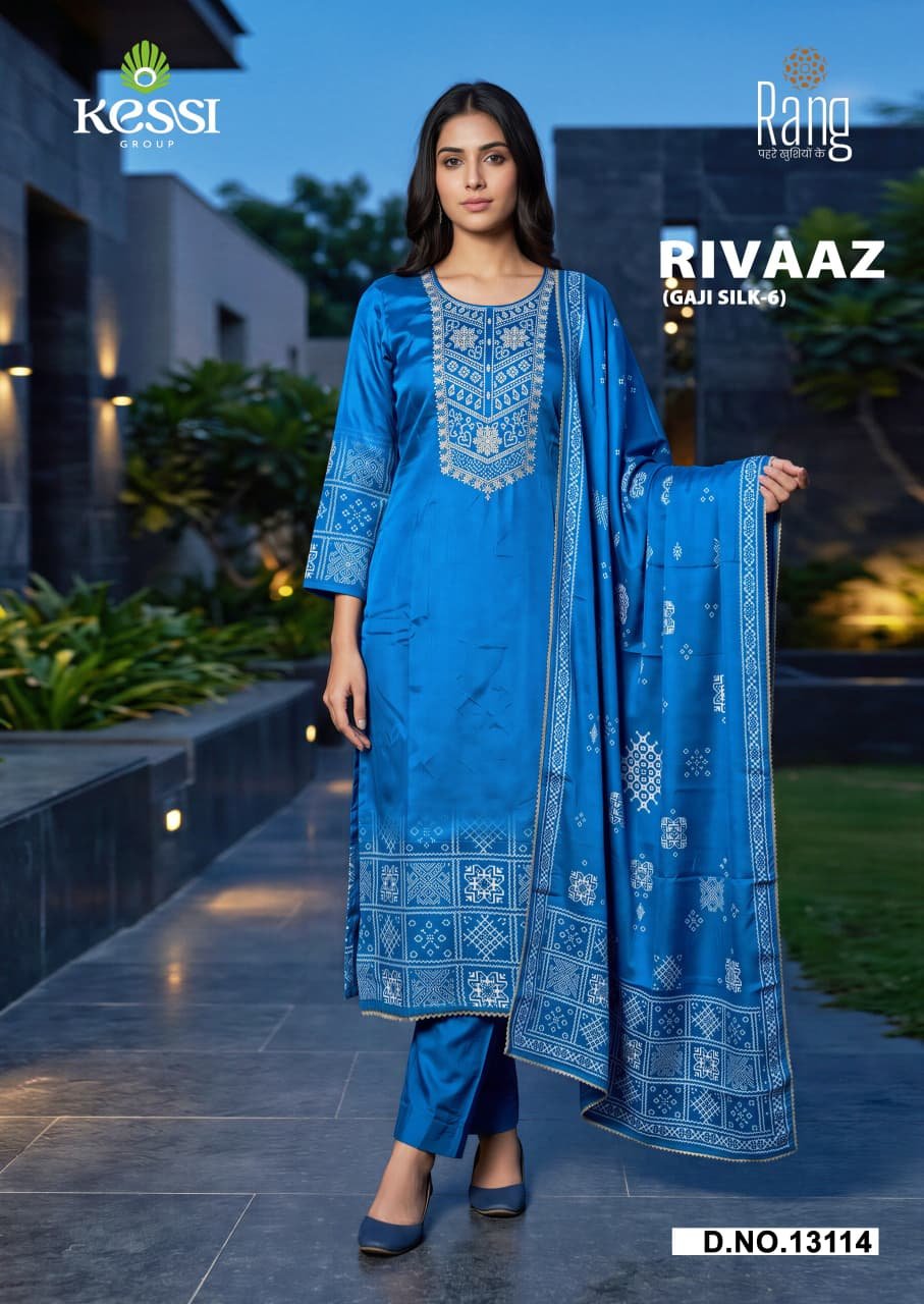 RIVAAZ GAJI SILK 6 RANG KESSI - Image 3