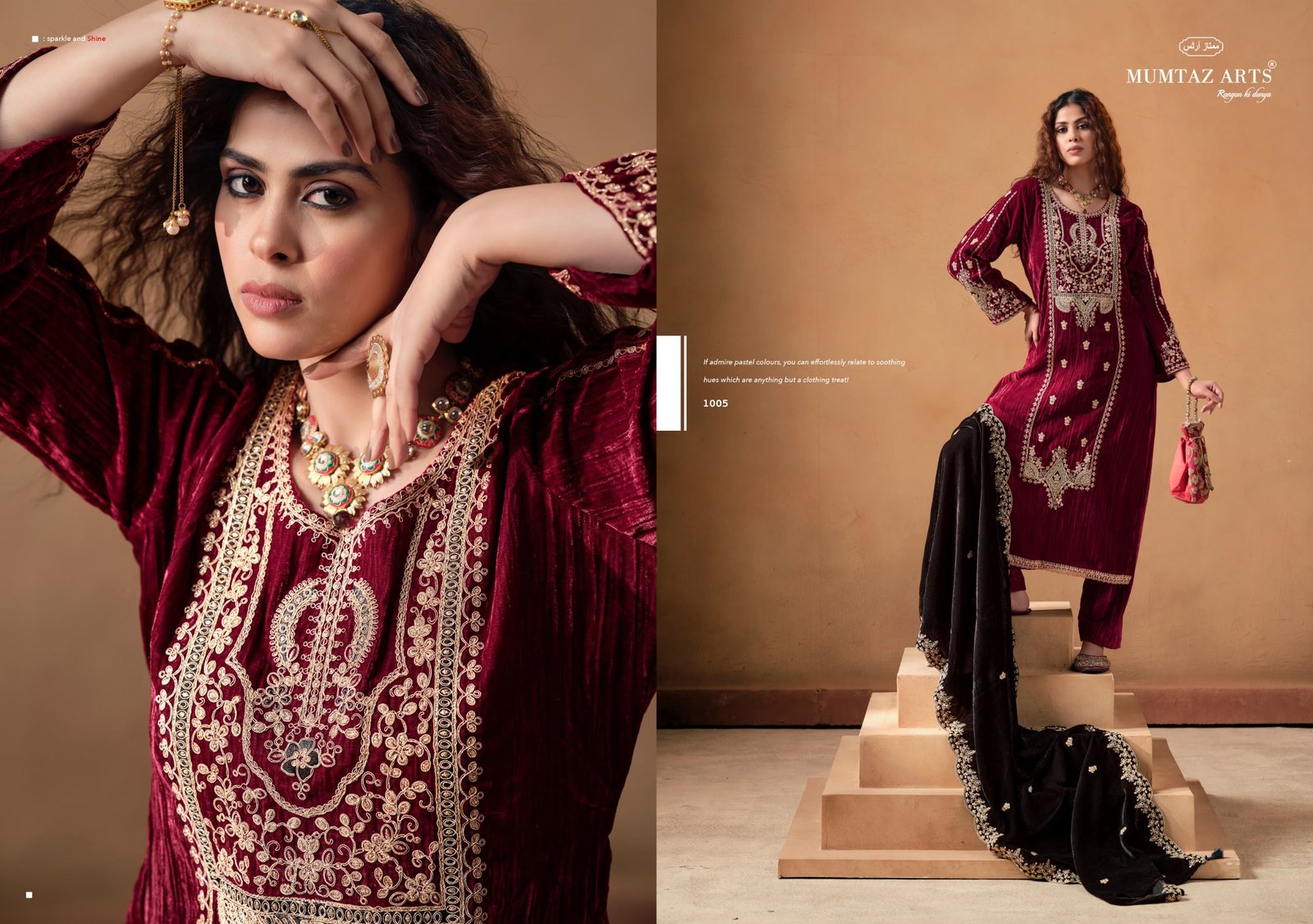 SAANJH VELVET MUMTAZ ARTS (winter Collection) - Image 19