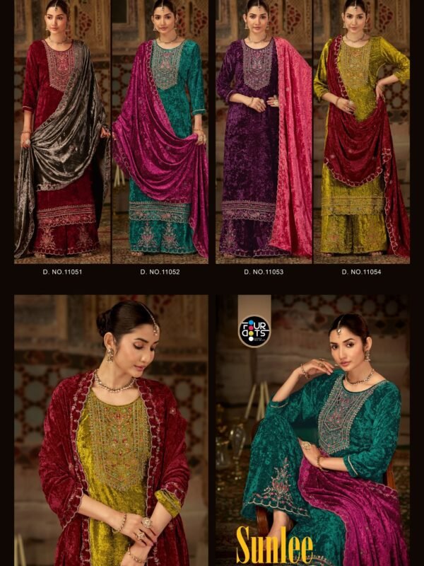 SUNLEE VELVET FOURDOTS
