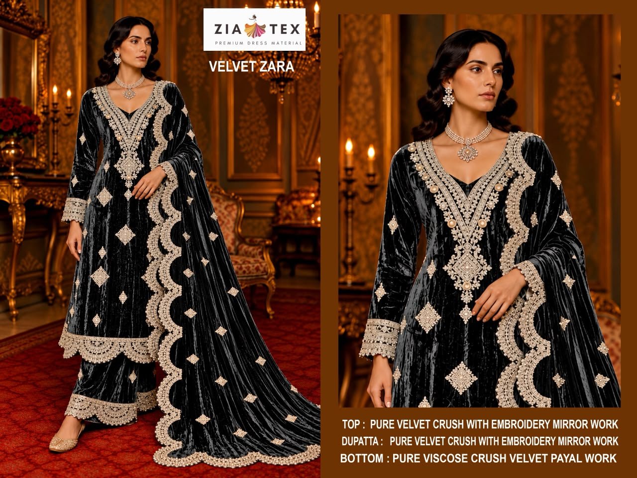 ZARA VELVET ZIA TEX (winter Collection) - Image 3