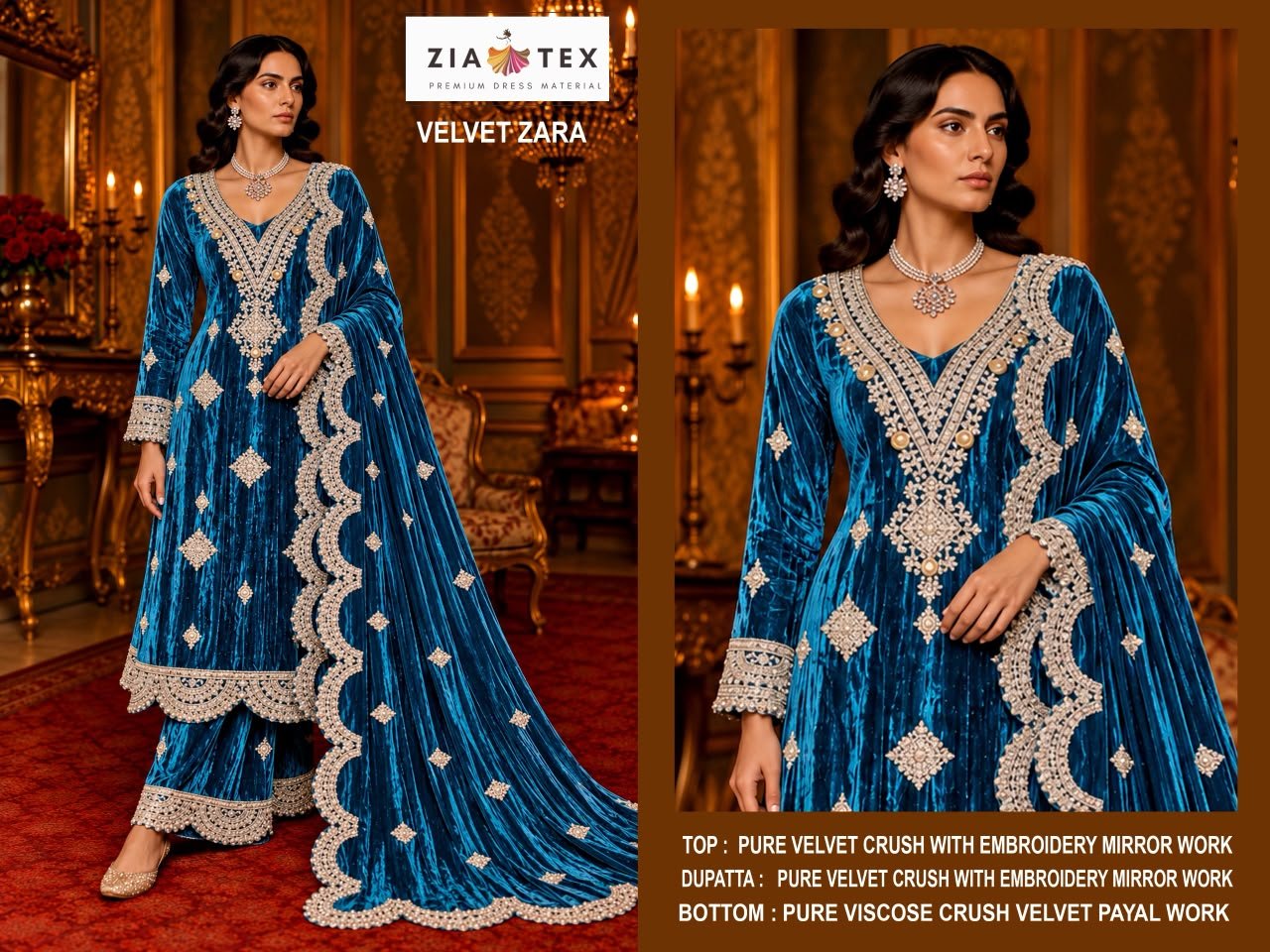 ZARA VELVET ZIA TEX (winter Collection) - Image 5